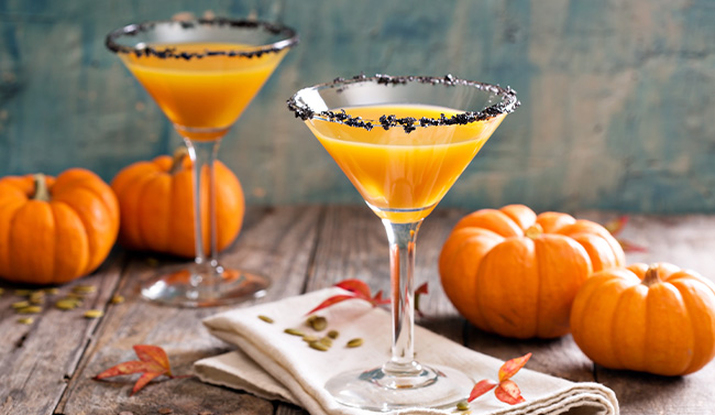 Cocktail with pumpkins