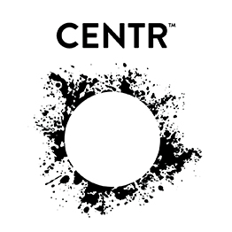 Centr logo in black and white