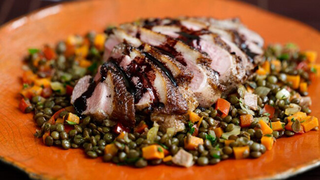 Pan seared duck