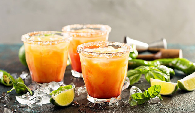 Glasses of tequila cocktails