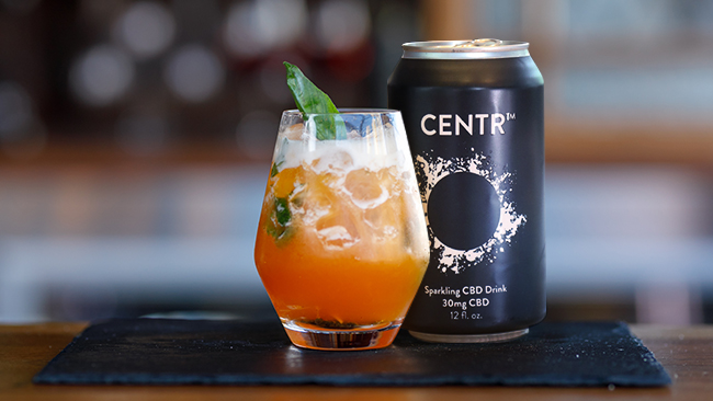 CBD cocktail with a can