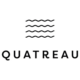 Quatreau logo in black and white