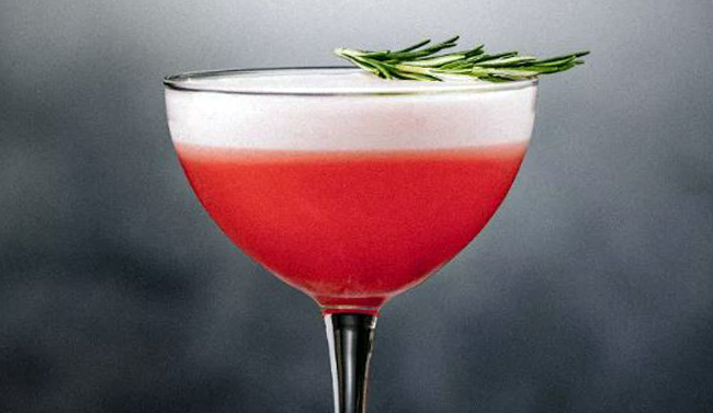 Cocktail with garnish