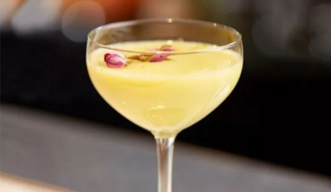 Cocktail with flower